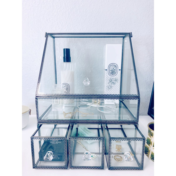 Red Barrel Studio® Glass Makeup Organizer Wayfair